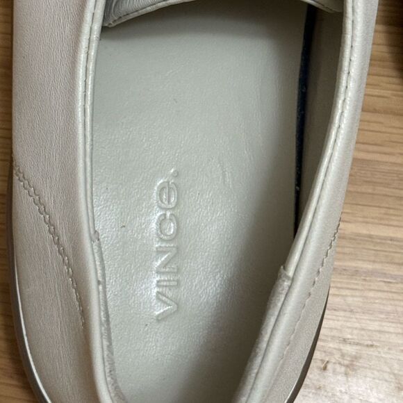 Vince Heaton cream Leather City Sneakers Women's Size 9.5 - Picture 6 of 7